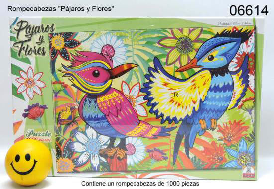 Imagen de ROMPECABEZAS DE 1000 PIEZAS "PAJAROS Y FLORES" 4.25
